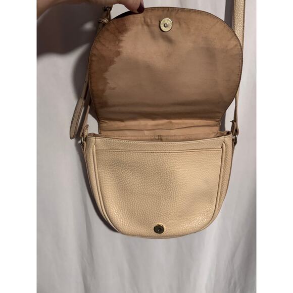 Vintage Jaclyn Smith Cream Leather Crossbody Bag - Picture 6 of 9